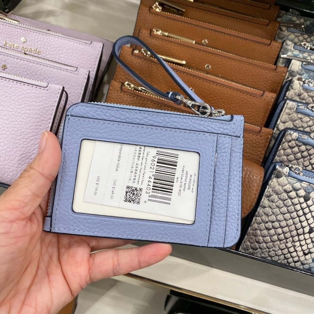 (Muted blue)Kate Spade Leila Small Card Holder Wristlet WLR00398 - Picture 4 of 4